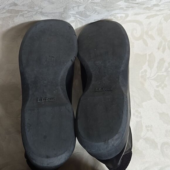 L.L. Bean Vintage Black Leather Grandma Lace up Boots - Picture 8 of 8